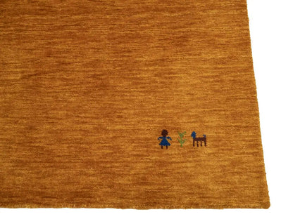 Orange Tribal Pictorial 3X8 Gabbeh Modern Runner