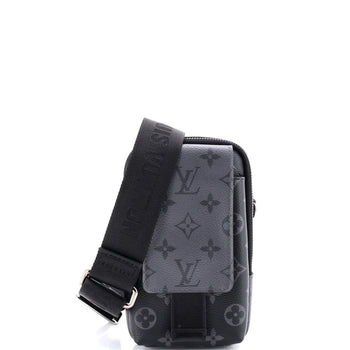 Louis Vuitton Double Phone Pouch Nm Reverse Monogram Eclipse Canvas