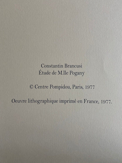 Constantin Brancusi Lithograph Mo Centre Pompidou