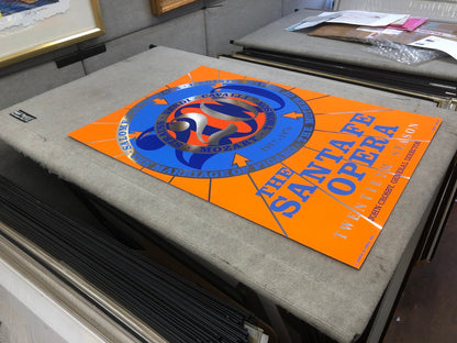 Robert Indiana The Santa Fe Opera " Serigraph Pop Art Blue, Orange