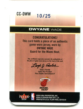 Dwyane Wade 2003 Flair Final Edition Courtside Cuts #Ccdw /25