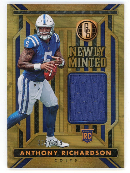 Anthony Richardson 2023 Panini Gold Standard Patch Relic Rookie Card #Nm-2
