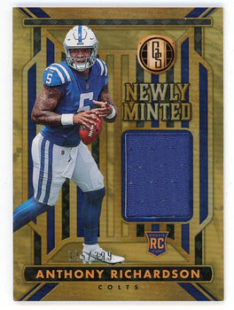 Anthony Richardson 2023 Panini Gold Standard Patch Relic Rookie Card #Nm-2