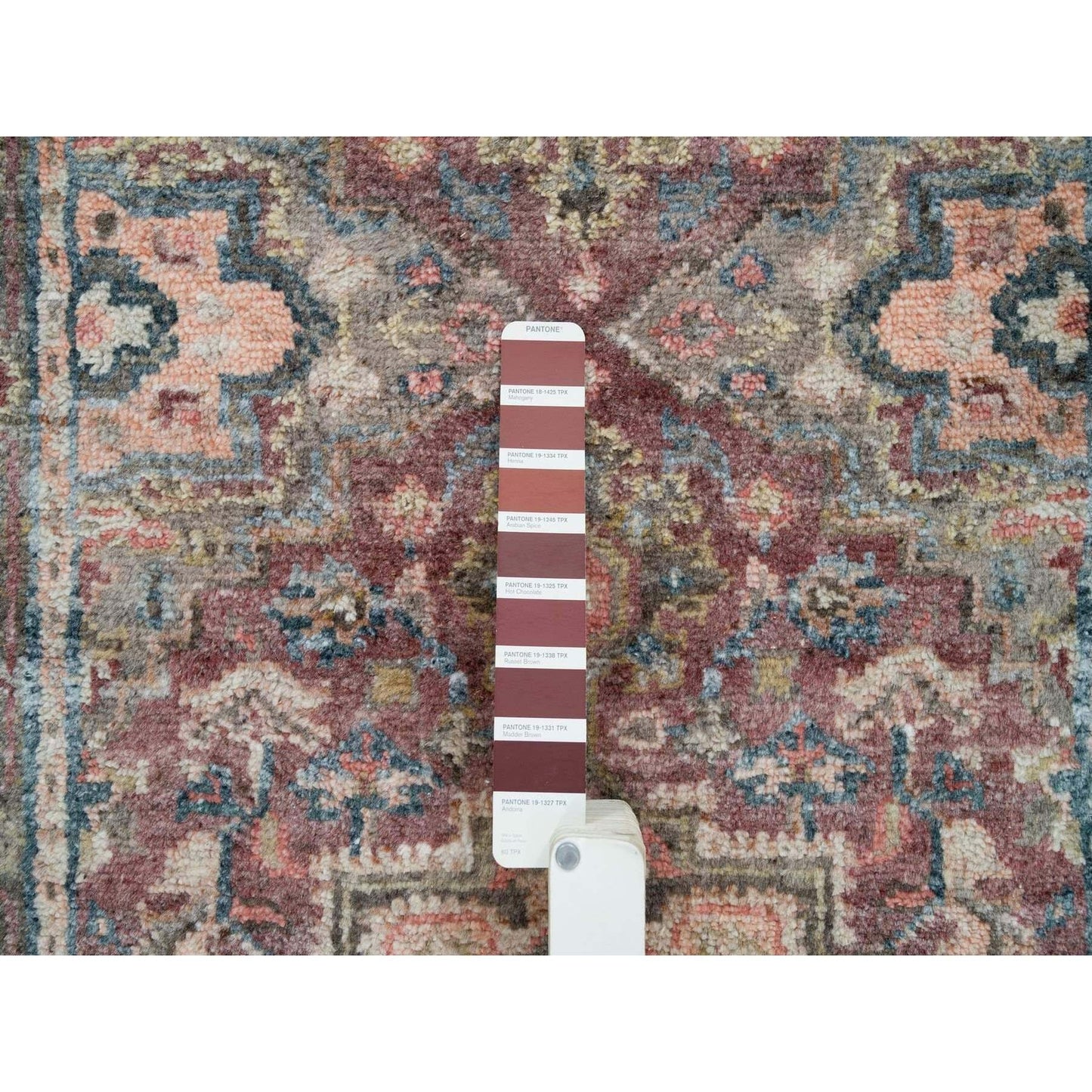2'8"X23'10" Sangria Red Hand Knotted Wool Heris Revival Xl Runner Rug
