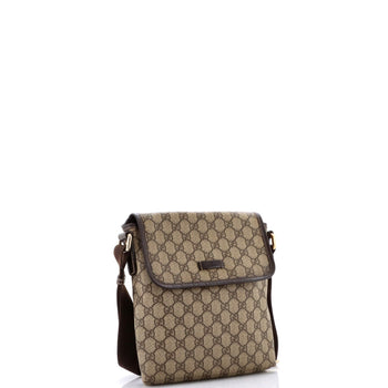 Gucci Flap Messenger Gg Coated Canvas Small