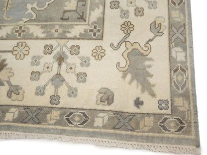 Handmade Floral Muted Colors Oushak Chobi