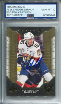 Aleksander Barkov Autographed Upper Deck Card Psa Auto Grade 10