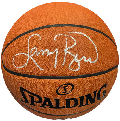 Larry Bird Autographed Leather Basketball (Jsa)