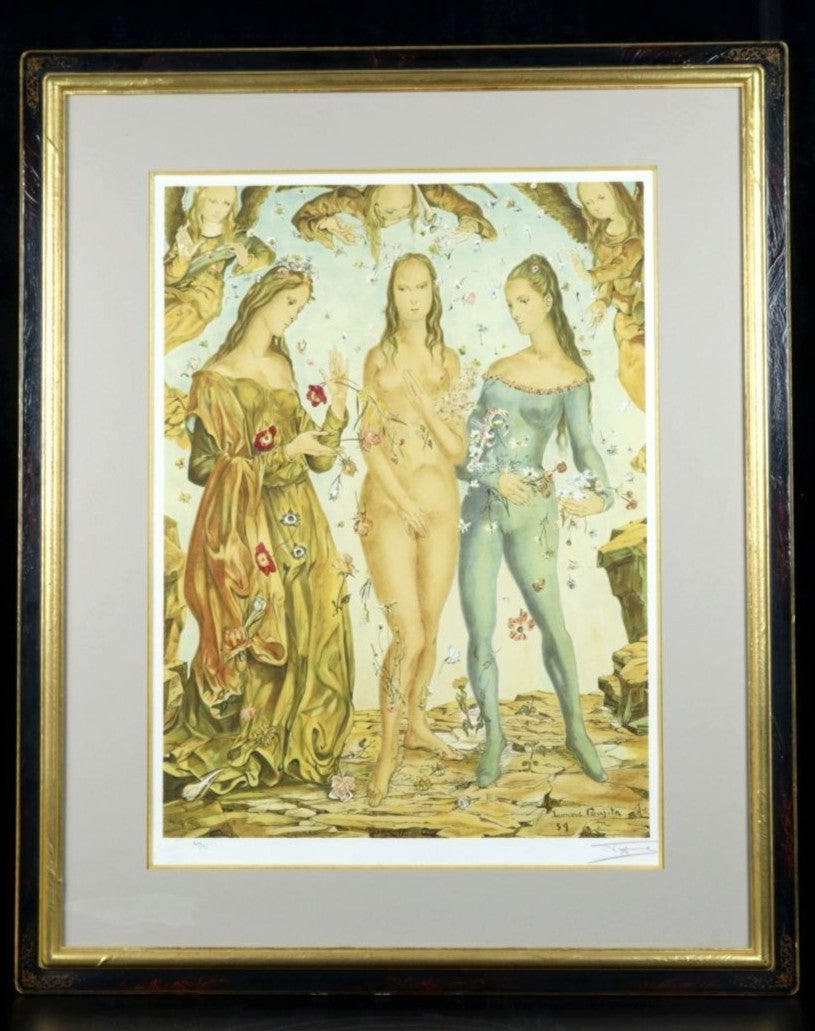 Foujita Baptme De Fleurs Lithograph 1998 Adagp Ed.147/275 Framed