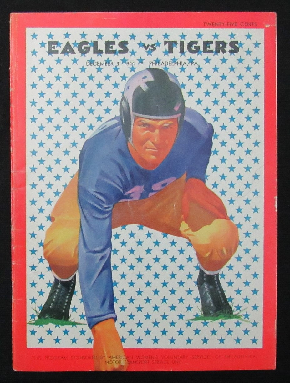 December. 3, 1944 Eagles Vs. Brooklyn Tigers Football Game Program 194039