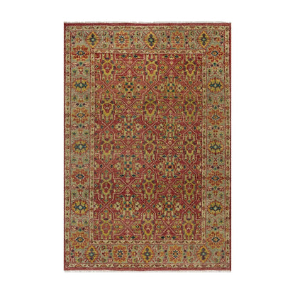 6'X8'10" Savvy Red Antiqued Oushak Reimagined 100% Wool Hand Knotted Rug