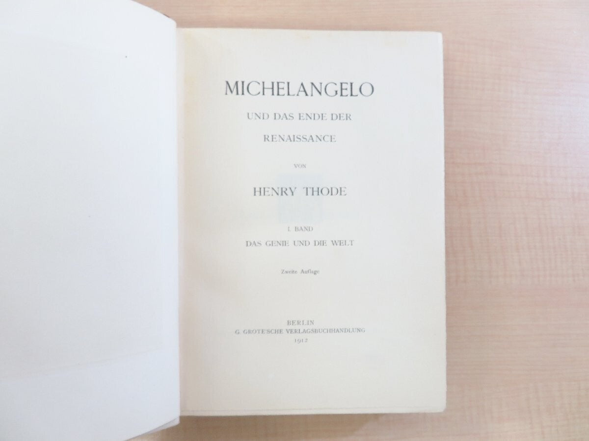 Henry Thode Michelangelo Studies 7-Volume Set (1912-1913, Berlin)