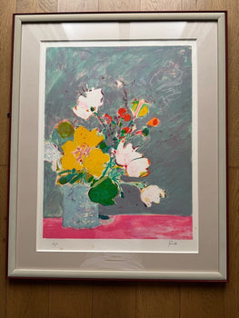 Gilles Gorriti (France) Original Print Yellow Pansy France 13/125 Signed Framed