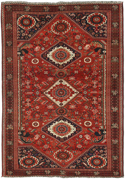 Semi-Antique Wool Oriental Rug 5'9X8'3Tribal Farmhouse Boho Foyer Carpet