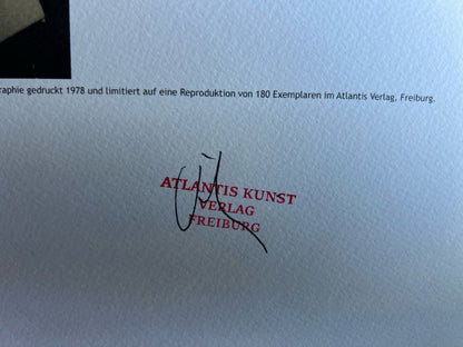 Lucio Fontana Lithograph 1978 - Signed Coa - Hand Numbered