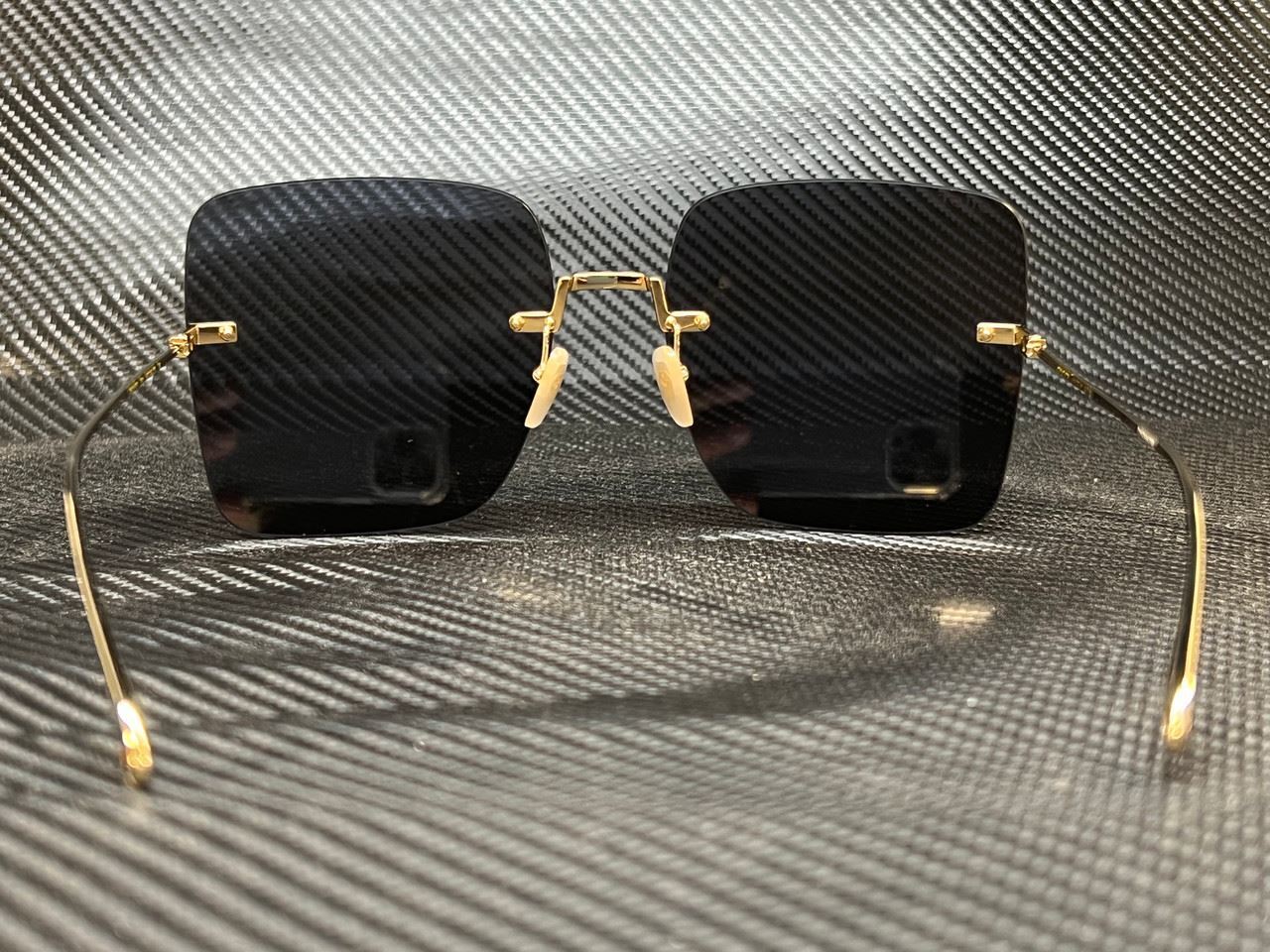 GUCCI GG1147S 001 Gold Square 62 mm Women's