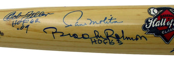 2009 Hof Classic Game Cooperstown Bat Signed By 5 Feller Molitor Jsa 196243