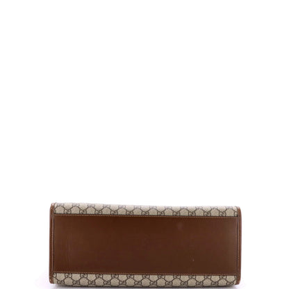 Gucci Structured Top Handle Open Tote Gg Coated Canvas Medium