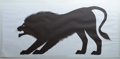 Enzo Mari1965-1998 IL LEONE Silkscreen print limited to 300 copies