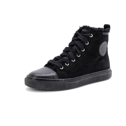 Hermes Women'S Jimmy Sneakers Shearling And Suede