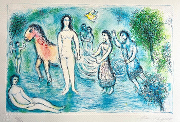 Marc Chagall Lithograph Coa Signed Hand Numbered Crayon Limited Museum