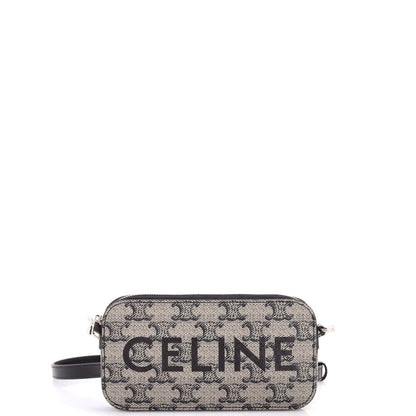 Celine Horizontal Pouch Crossbody Bag Logo Triomphe Coated Canvas