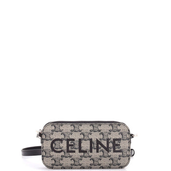 Celine Horizontal Pouch Crossbody Bag Logo Triomphe Coated Canvas