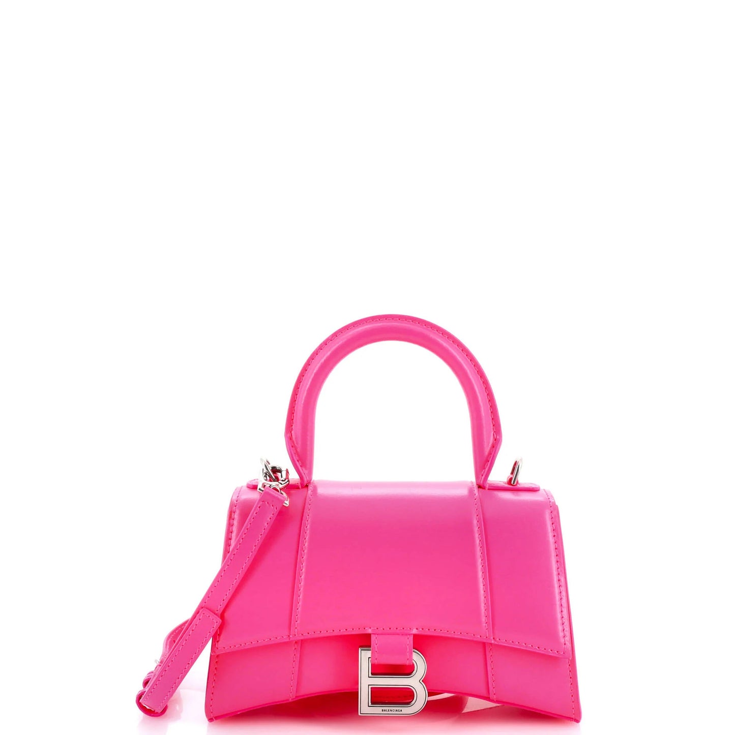 Balenciaga Hourglass Top Handle Bag Leather Xs