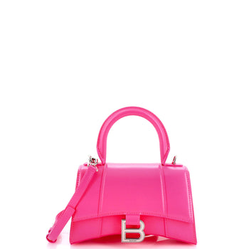 Balenciaga Hourglass Top Handle Bag Leather Xs