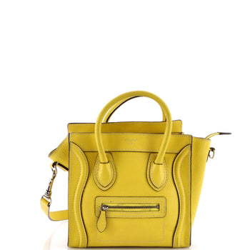 Celine Luggage Bag Grainy Leather Nano