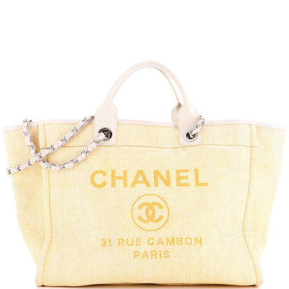 Chanel Deauville Tote Raffia Medium