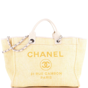 Chanel Deauville Tote Raffia Medium