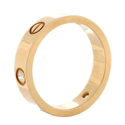 Diamonds Cartier Love 3 Diamonds Band Ring 18K Yellow Gold with