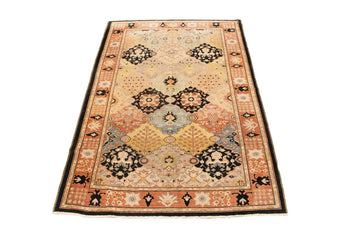 Distressed Ziegler Tribal Floral Rug Hand-Knotted