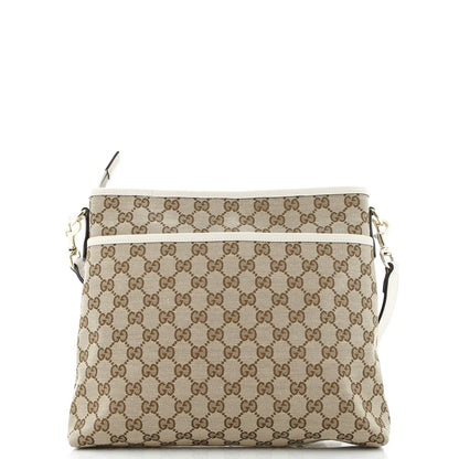 Gucci Flat Messenger Bag Gg Canvas Medium