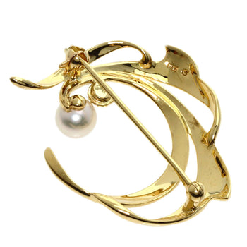 MIKIMOTO   Brooch Pearl Pearl K18 Yellow Gold