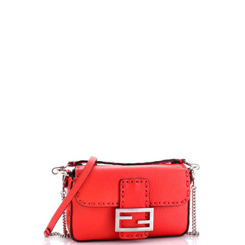 Fendi Selleria Baguette Nm Bag Leather Mini