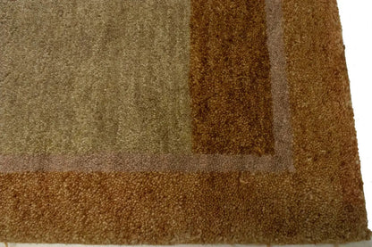 Small Beige And Rust Gabbeh Rug Tribal Design