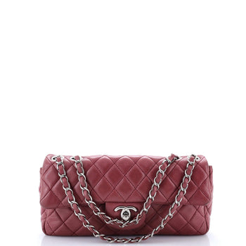 Chanel Classic Single Flap Bag Quilted Lambskin East West