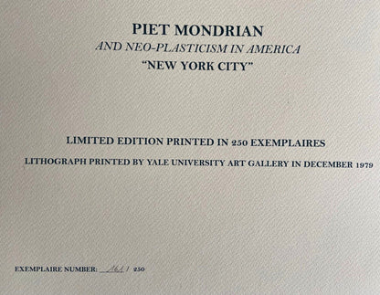 Piet Mondrian Lithograph Coa Numbered Signed Op