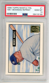 Mickey Mantle 1996 Topps 1951 Reprint #1 Psa 10
