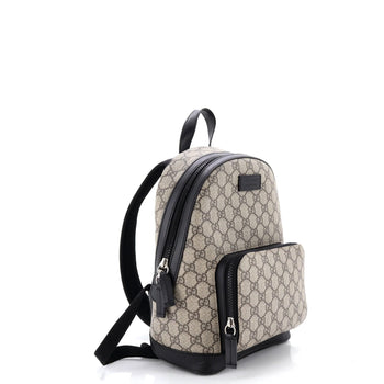 Gucci Zip Pocket Backpack Gg Coated Canvas Small
