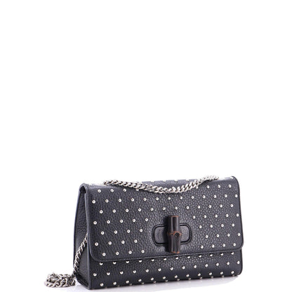 Gucci Miss Bamboo Shoulder Bag Studded Leather Medium