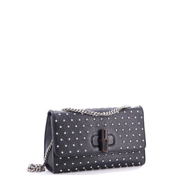 Gucci Miss Bamboo Shoulder Bag Studded Leather Medium