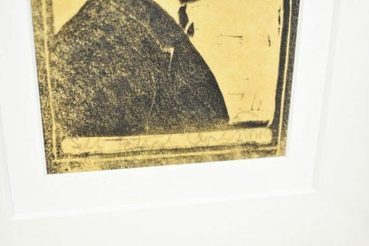 Cyril Edward Power (British) - Self Portrait 1926 Linocut Print Signed Framed