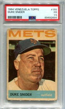 Duke Snider 1964 Venezuela Topps #155 Psa 1.5 Card