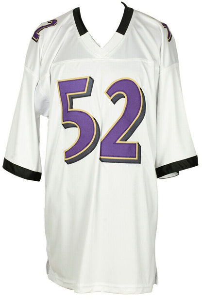 Signed Football Jersey Autographed By Ravens Lewis Ray Custom White JSA 156536