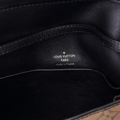 Louis Vuitton Column Clutch Reverse Monogram Canvas With Calfskin