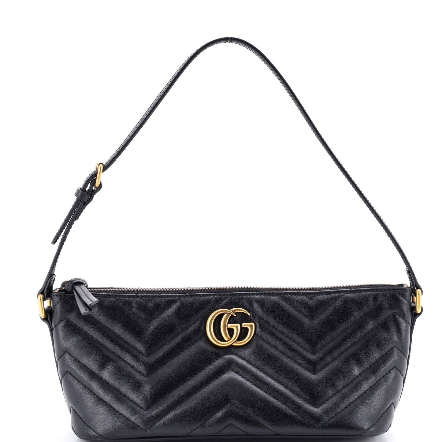 Gucci Gg Marmont Pochette Shoulder Bag Matelasse Leather Small