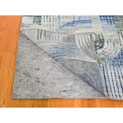 8'X10'2" The Intertwined Passage Silk With Text Wool Hand Knotted Rug